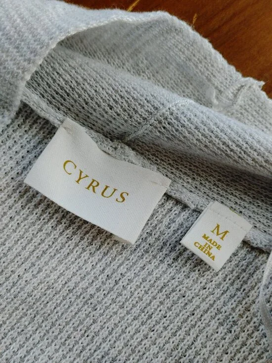 Cyrus Gray Open Cardigan Sweater Size M - Picture 3 of 5